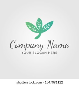 Vector illustration Nature Leaf logo. Health care, beauty, domestic or natural food logo template and more.