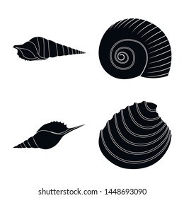 Vector illustration of nature and ocean icon. Collection of nature and mollusk stock vector illustration.
