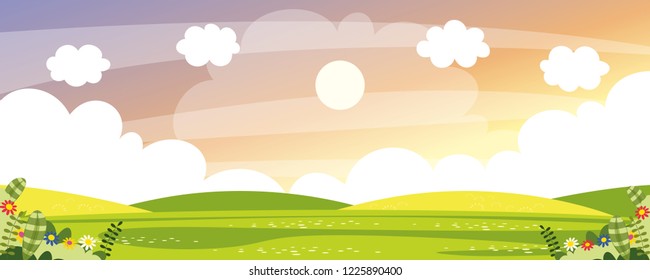 Vector Illustration Of Nature Scene