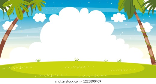 Vector Illustration Of Nature Scene