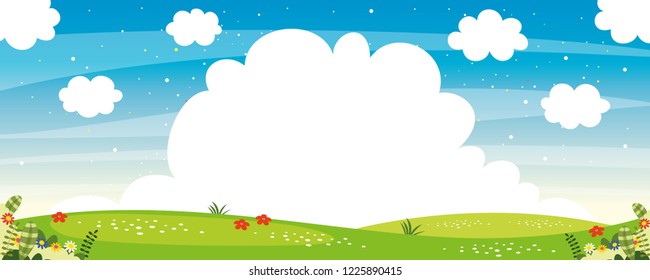 Vector Illustration Of Nature Scene