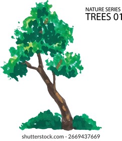 Ilustración vectorial del árbol de la naturaleza 01
