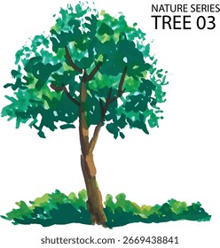 vector illustration of nature tree 03