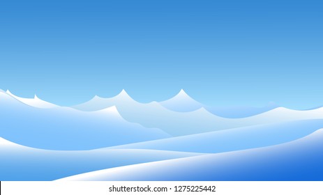 Vector illustration of nature winter arctic landscape