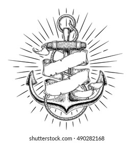 Vector illustration nautical anchor