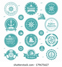 A Vector Illustration Of Nautical Icons