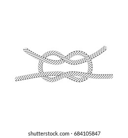 Vector illustration nautical rope knots decorative vintage element
