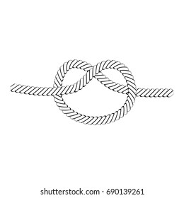 Vector illustration nautical rope knots decorative vintage element