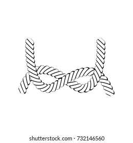 Vector illustration nautical rope knots decorative vintage element