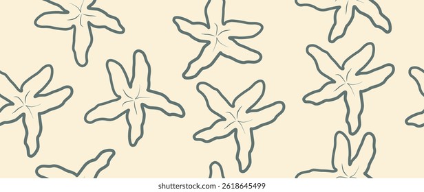 Vector illustration. Nautical seamless background. Perfect for home decor, wallpaper, wall art, social media posts and storyboard backgrounds.