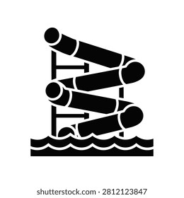Vector illustration of naval warfare with artillery cannons ready for battle.