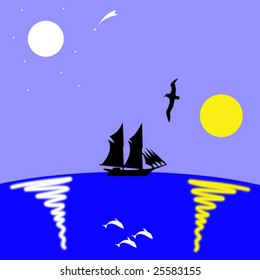 vector illustration of the nave