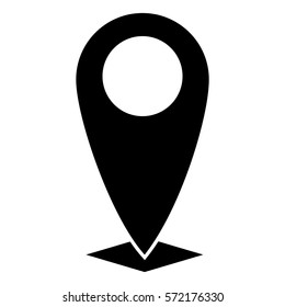 Ilustración vectorial del icono de navegación en negro Vector de stock