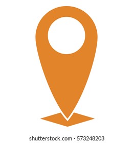 Vector Illustration of Navigation Icon in Orange
