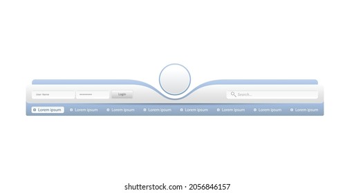 Vector illustration of navigation menu. Vertical vector menu. UI element