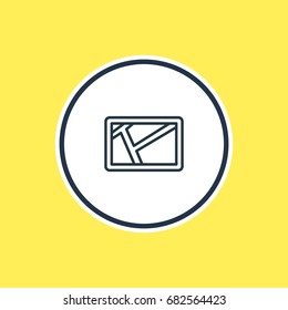 Vector Illustration Of Navigator Outline. Beautiful Navigation Element Also Can Be Used As Map Element.