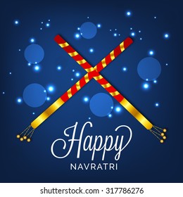 Vector illustration Navratri festival greeting card background.