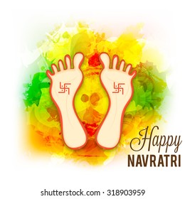 Vector illustration, Navratri or Happy Diwali festival greeting card background.