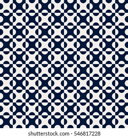 vector illustration navy blue dot in grid seamless pattern
