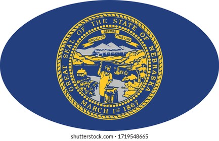 ilustración vectorial de la bandera de Nebraska