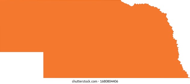 vector illustration of Nebraska map