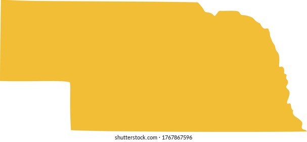 vector illustration of Nebraska map