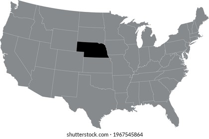 vector illustration of Nebraska map