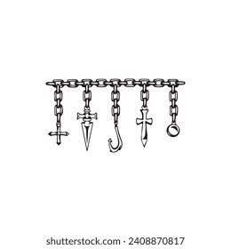 vector illustration of necklace accessories