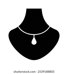 Vector Illustration of a Necklace Mannequin. Showcase for Jewelry.