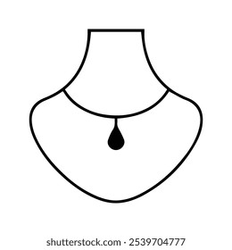 Vector Illustration of a Necklace Mannequin. Showcase for Jewelry.