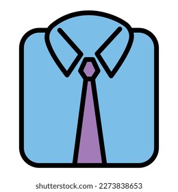 Vector illustration of the necktie cartoon