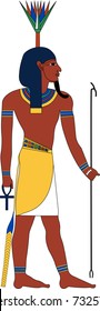 Vector illustration of Nefertum, ancient Egyptian god of flora
