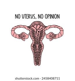 Vector illustration of neither womb nor thought. For printing on prints, designer blanks, T-shirts, wrapping paper, wallpaper