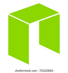 Vector illustration neo crypto currency blockchain flat logo isolated on white background. 