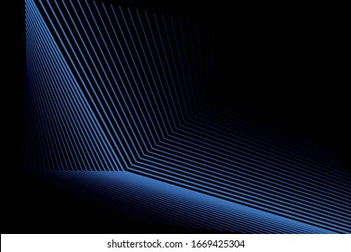 Vector Illustration of the neon blue pattern of lines abstract background. EPS10.