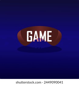 Vector Illustration Neon Future Game Pad Background.