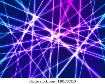Vector illustration of neon light glowing shape. Abstract technology background for decoration.