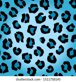 vector illustration of neon seamless leopard pattern