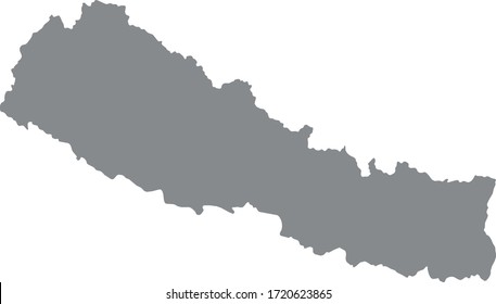 vector illustration of Nepal map