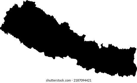 Vector illustration of Nepal map