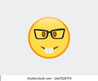 Imagen vectorial del emoji Nerd Face