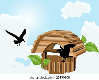 Vector illustration of nesting box