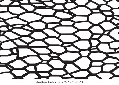 Vector illustration of a net outlined in black with a textured appearance, isolated on a white background