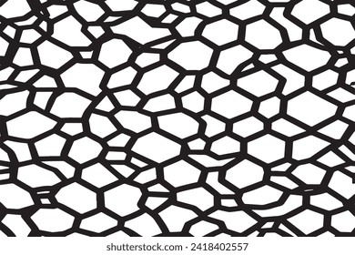 Vector illustration of a net outlined in black with a textured appearance, isolated on a white background
