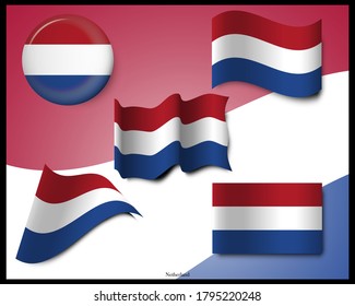 Vector illustration of netherland flag for various events related