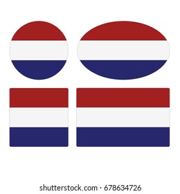 vector illustration of Netherlands flags 