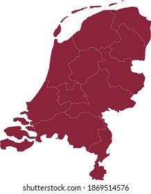 vector illustration of Netherlands map