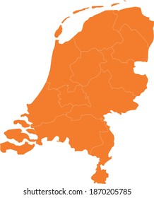 vector illustration of Netherlands map