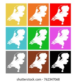 vector illustration of Netherlands maps