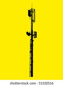 vector illustration of a network broadcasting antenna